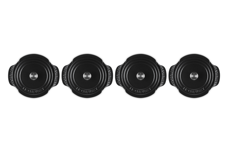 Cast Iron Gourmand Set of 4 Mini Braiser with Lids