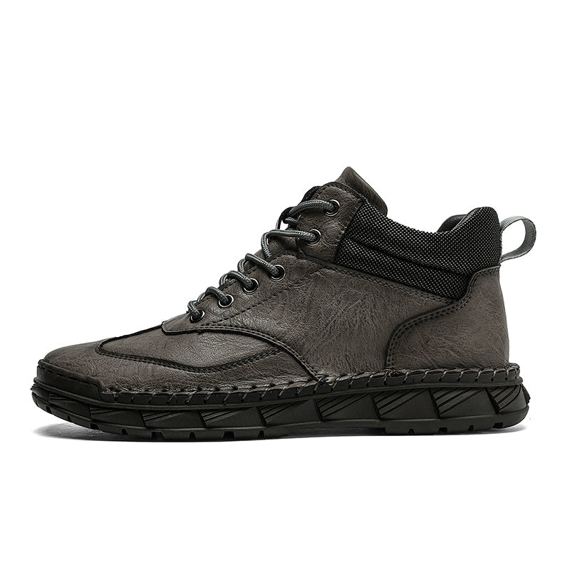Herren Handgefertigte Lederstiefel Motorradstiefel