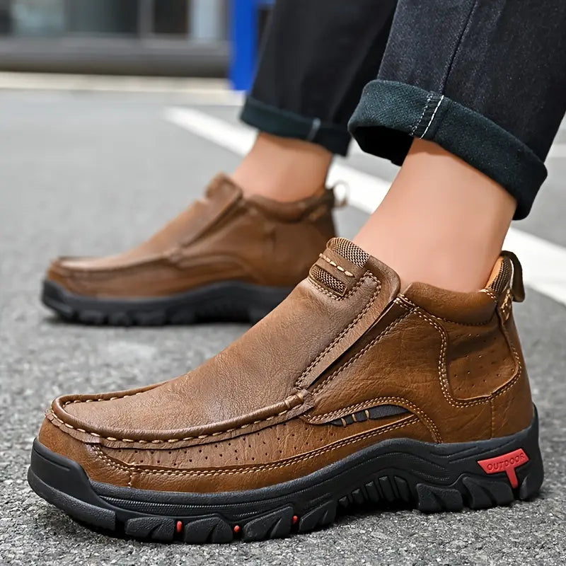 Men's Handcrafted Leather Waterproof Non-Slip Orthopaedic Ankle Boots