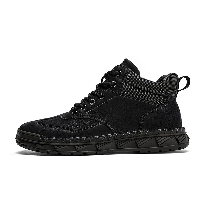 Herren Handgefertigte Lederstiefel Motorradstiefel
