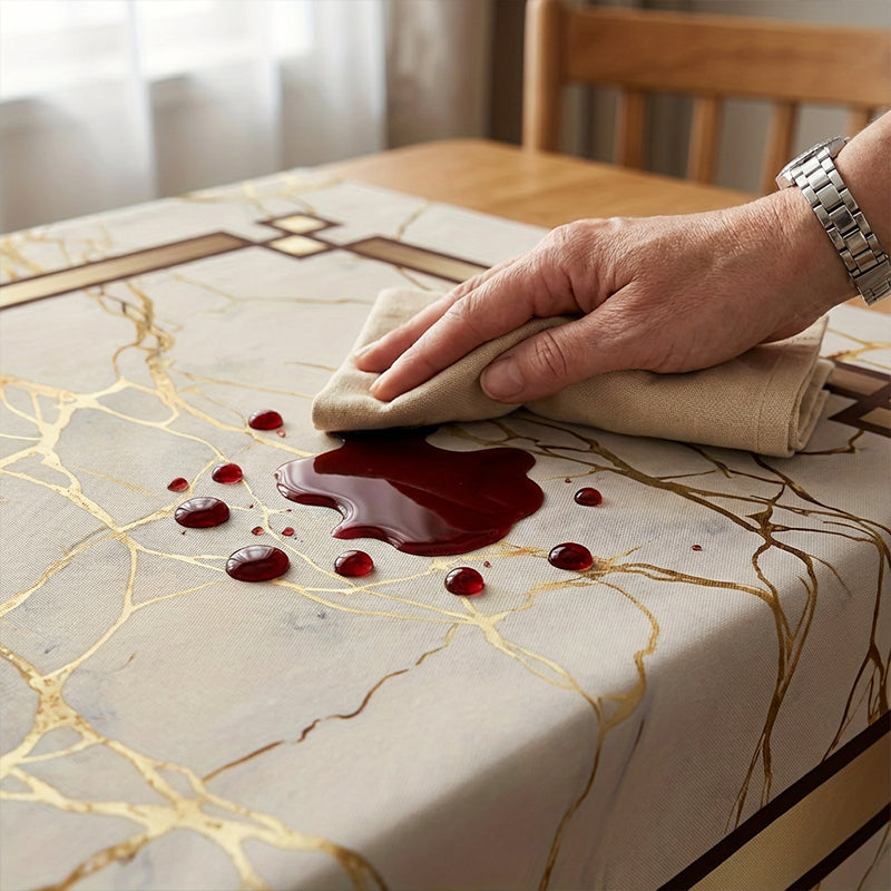 Wasserdichte Tischdecke mit Marmorprint
